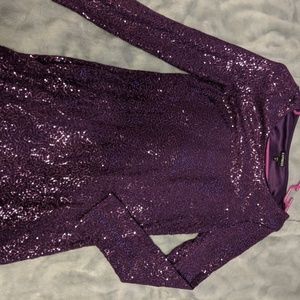 Purple sequin dress